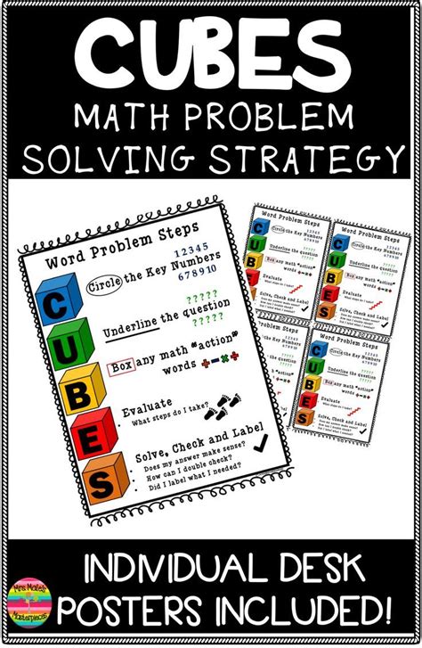 Cubes Math Strategy Printable