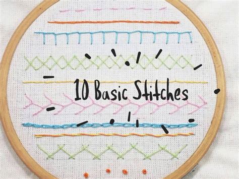 10 Basic Hand Embroidery Stitches for Beginners - Craftylity