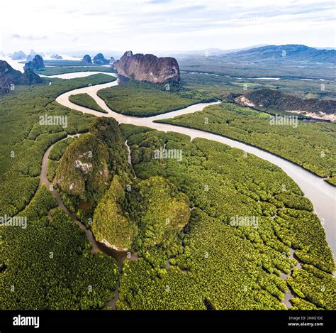 Aerial view of Phang Nga bay, Thailand Stock Photo - Alamy