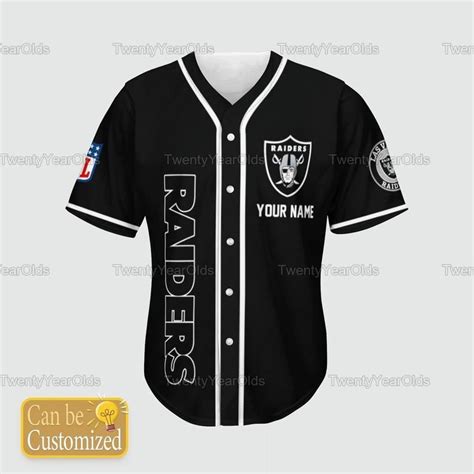 Las Vegas Raiders Baseball Shirt, NFL Raiders Baseball Jersey - Meteew