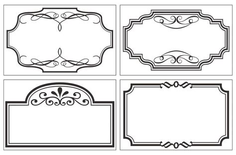 Name Tag Borders - 15 Free PDF Printables | Printablee | Name tag ...