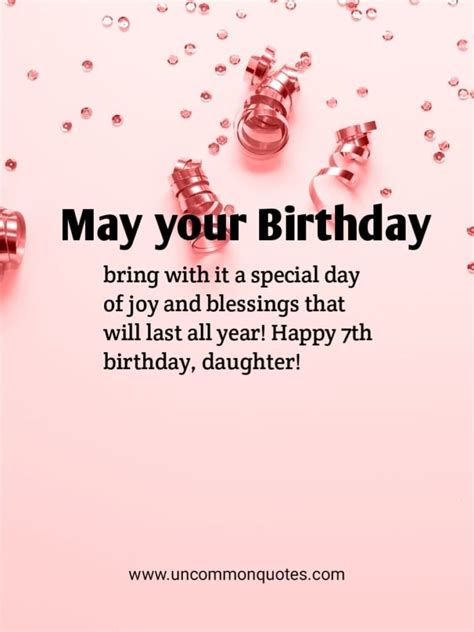 Birthday Wishes For 7-Year Old Daughter From Mom 2024