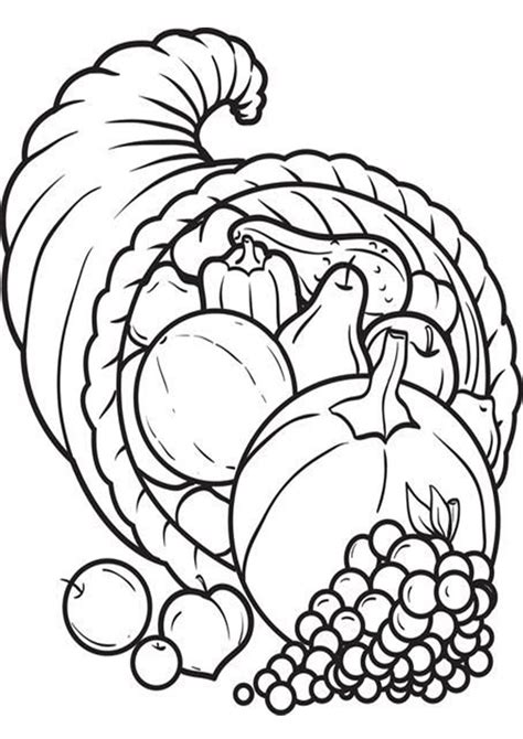 Printable Cornucopia Coloring Page - Printable Calendars AT A GLANCE