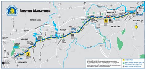 Boston Marathon Course Map | Atent For Rent