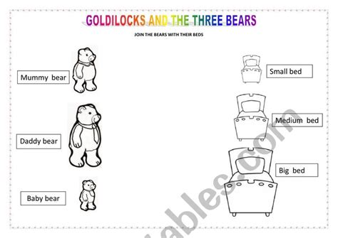 Goldilocks and the three bears - ESL worksheet by m.otiliaperez