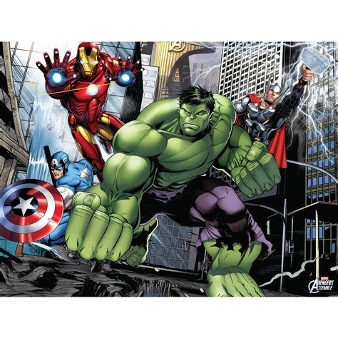 Marvel Avengers Landscape Canvas Wall Art with LED - Walmart.com