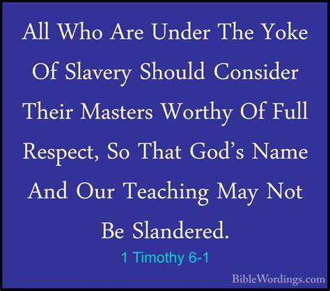 1 Timothy 6 - Holy Bible English - BibleWordings.com