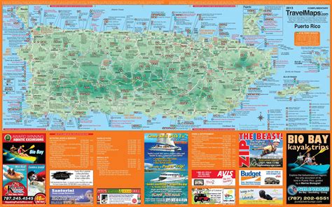 Puerto Rico Map, Free Maps, Tourist Map, Kayak Trip, Detailed Map ...