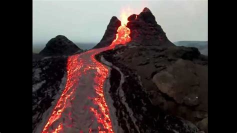 Spectacular drone footage captures lava spewing from Iceland volcano. Watch