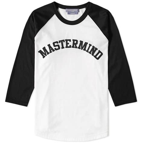 Mastermind Japan Logo Baseball Tee Black & White | END. (UK)