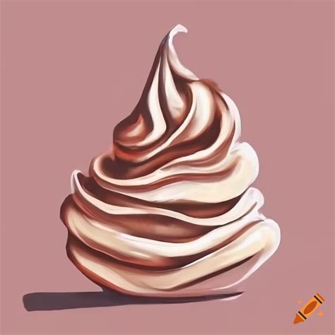 Cinnamon whipped cream in a whimsical digital art style on Craiyon