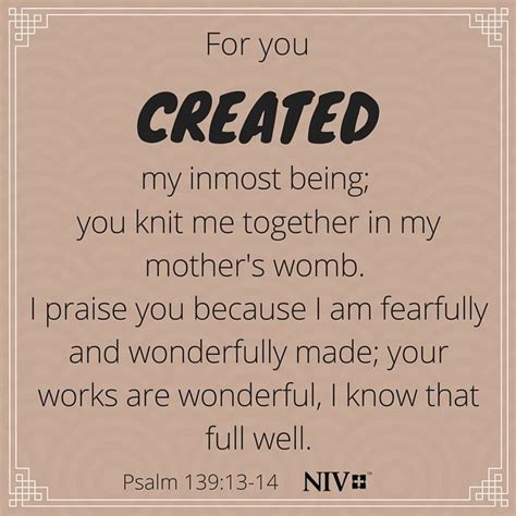 NIV Verse of the Day: Psalm 139:13-14 | Baby bible quotes, Psalms ...