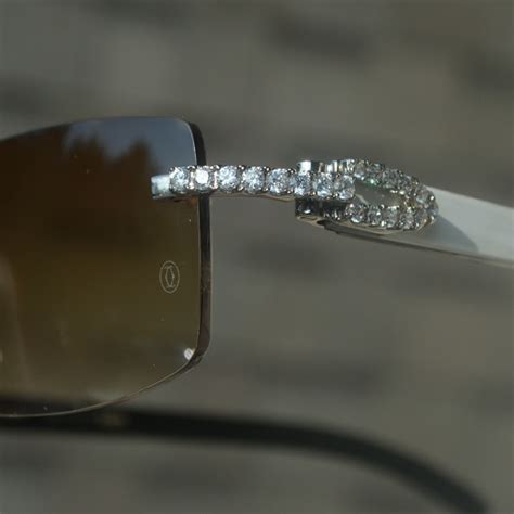 Cartier | Accessories | Custom Diamond Cartier Buffalo Sunglasses | Poshmark