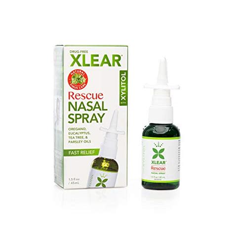 Xlear Rescue Nasal Spray, Natural Saline Nasal Spray with Xylitol ...