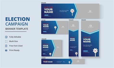 Election Campaign Banner Template, Political Campaign Banner Template, Vote Banner Template ...