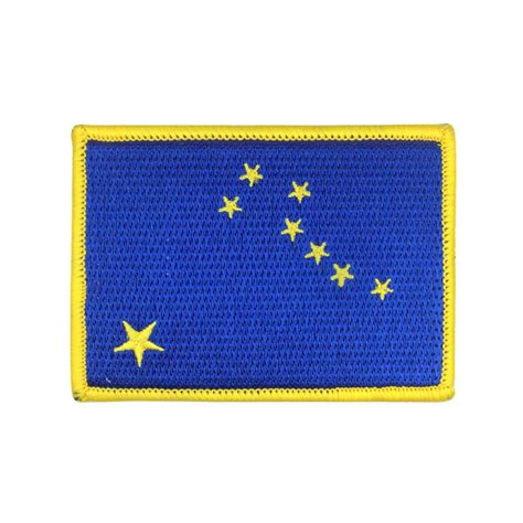 State of Alaska Flag Patch US Embroidered Patch Gold Border Iron On ...