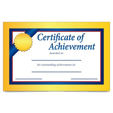 Custom 5.5" x 8.5" Certificate- Certificate of Achievement - Certificates - School Products