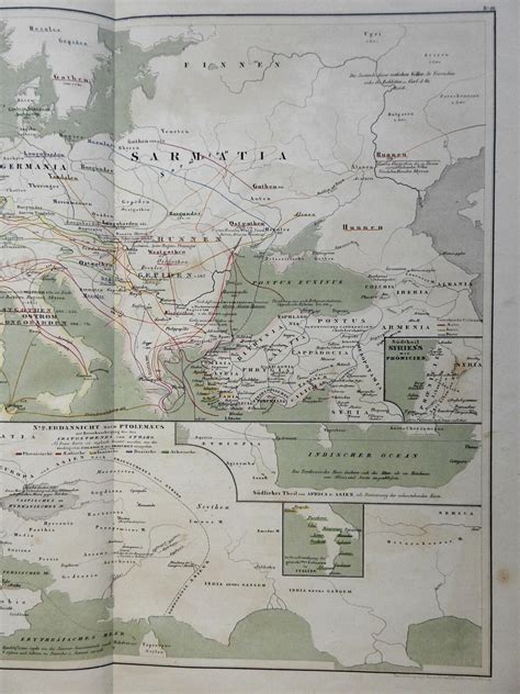 Migration Period Franks Visigoths Huns Lombards 1848 Mahlmann historic map: (1848) Map ...