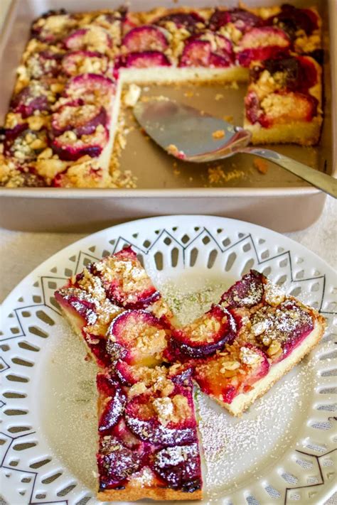 German Plum Kuchen- Pflaumenkuchen is a summer recipe that uses fresh plums in season. This ...