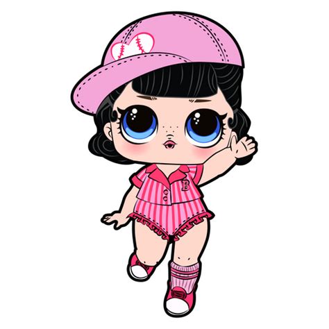 LOL Doll Baseball Cheerleader Sticker - Sticker Mania