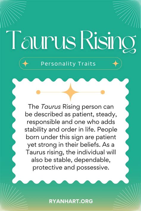 Taurus Rising Sign and Ascendant Personality Traits | Ascendant sign ...