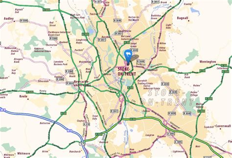 Stoke on Trent Map - United Kingdom