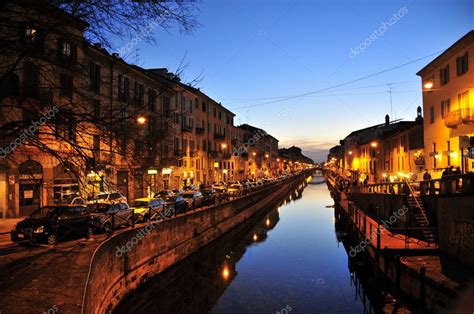 Navigli by night a Milano — Stock Photo © stefanopanzeri #7458784