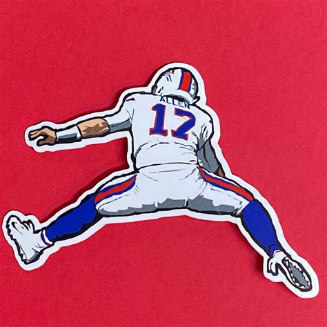 JOSH ALLEN Buffalo Bills Jumping Sticker Weatherproof Vinyl - Etsy