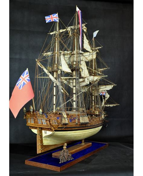 HMS Royal Caroline 1749 Pear Carvings With Mast 1/30 Wooden Model Ship Kits