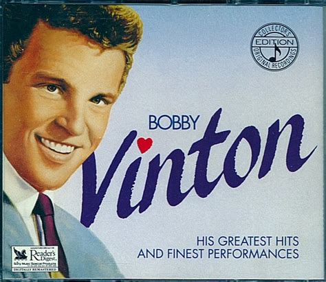 Bobby Vinton His Greatest Hits & Finest Performances (3 CD) Reader’s Digest Music Box Set