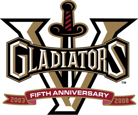 Gwinnett Gladiators Anniversary Logo - ECHL (ECHL) - Chris Creamer's Sports Logos Page ...