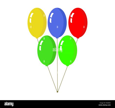 balloons on white background Stock Photo - Alamy