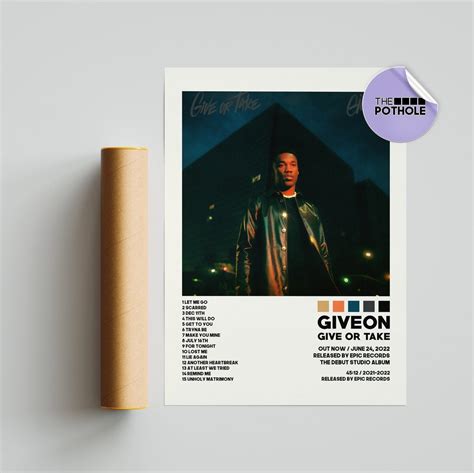 Giveon Posters / Give or Take Poster / Blonde Tracklist / Album Cover Poster Poster Print Wall ...