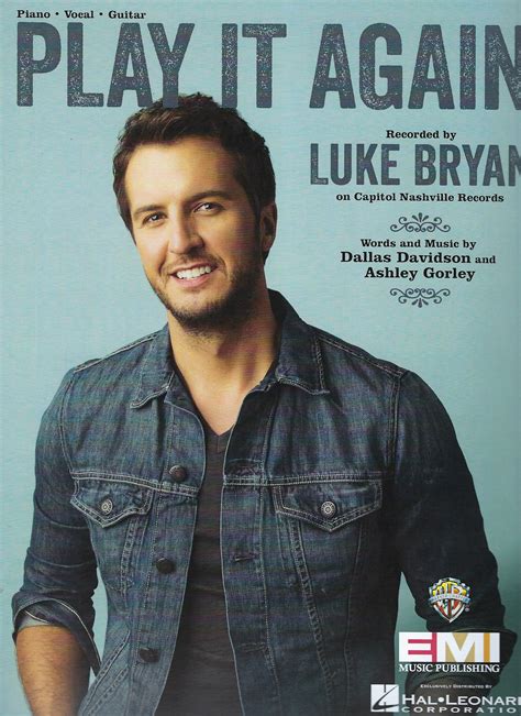 Luke Bryan Play It Again Sheet Music - Walmart.com - Walmart.com