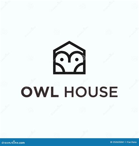 Owl House Logo Design Vector Illustration Stock Vector - Illustration of flat, text: 252635061