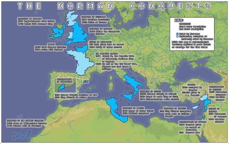 Map of the Norman Conquests : r/MapPorn