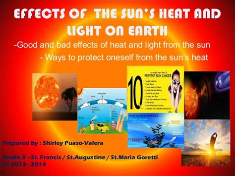 2. effects of the sun's heat and light