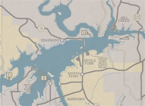 Greers Ferry Lake Map - Gallup Map