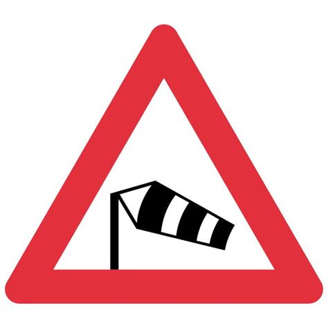 Wind warning traffic sign Royalty Free Stock SVG Vector