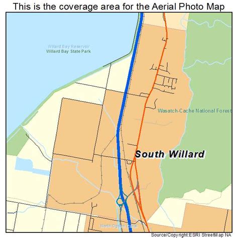 Aerial Photography Map of South Willard, UT Utah