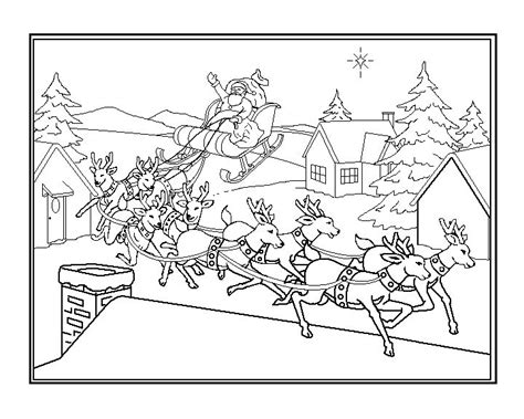 Sleigh And Reindeer Coloring Pages at GetDrawings | Free download