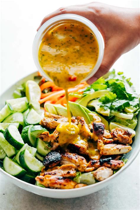 Grilled Chicken Mango Salad with Mango Cilantro Dressing Recipe