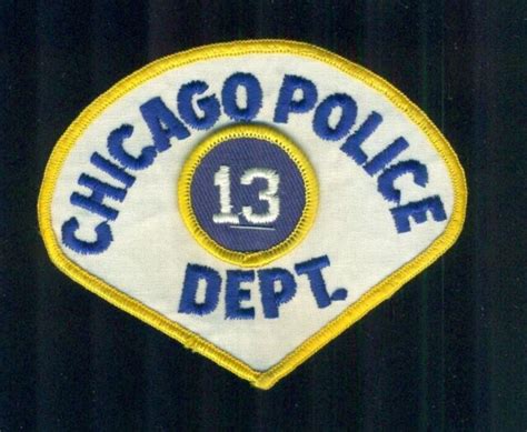 Vintage Chicago Police Department Teardrop Cloth Shirt Patch With 13 ...