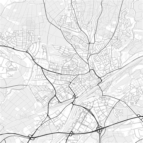 Vector PDF map of Schweinfurt, Germany - HEBSTREITS Sketches | Schweinfurt, Vector, Map vector