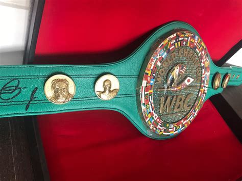 Floyd Mayweather Signed Full Size Boxing belt C.O.A - The Memorabilia Team