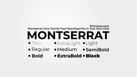 Montserrat Font - Fontzaa - Fonts Free Download