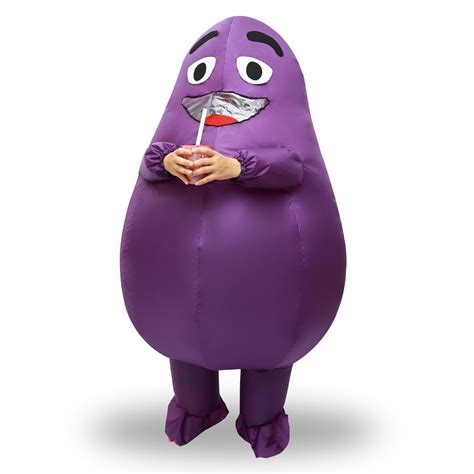 Buy FIRRKEPgrimace costume purple grimace Inflatable costume suit halloween grimace mascot ...