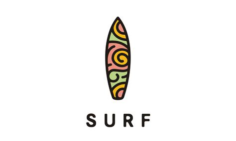 Surfboard Hawaiian Abstract Surf Logo Afbeelding door Enola99d ...