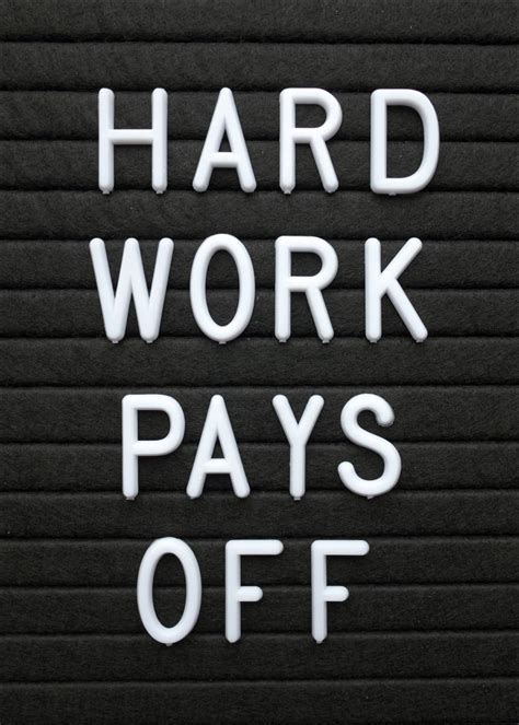 Buy Hard Work Pays Off Poster here - BGASTORE.IE