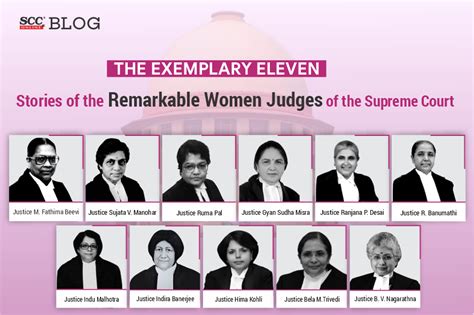 The Exemplary Eleven: Stories of the Remarkable Women Judges of the Supreme Court | SCC Times